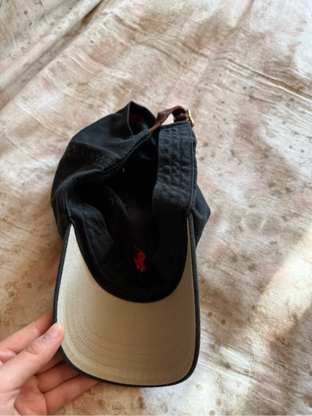 Polo by Ralph Lauren Black Cap with Red Pony Emblem